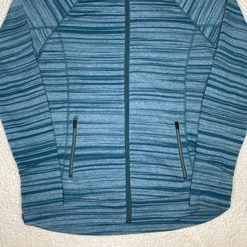 Kuhl Green Striped Full Zip Hoodie: Size Small - Picture 5 of 7